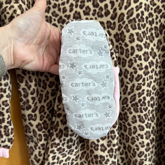 NWT, Carter One Piece Fleece Animal Print Girls Sz 4T w/Kitty Cat Feet - Picture 8 of 13